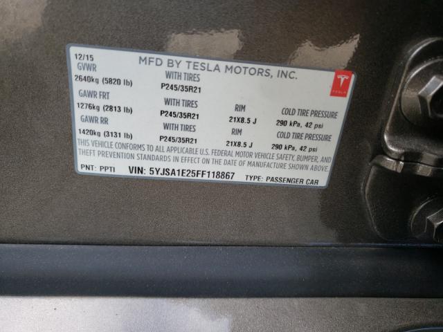2015 TESLA MODEL S - 5YJSA1E25FF118867