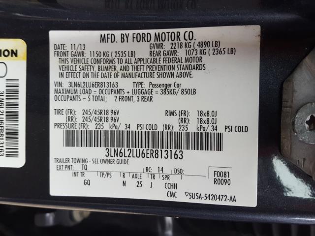 2014 LINCOLN MKZ HYBRID 3LN6L2LU6ER813163