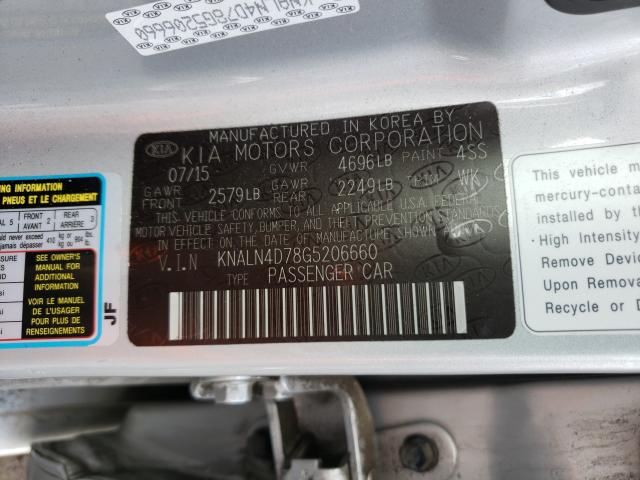 2016 KIA CADENZA LU KNALN4D78G5206660