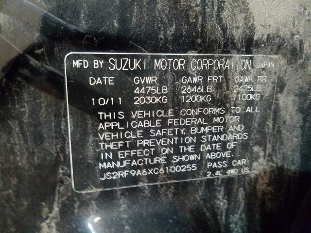 2012 SUZUKI KIZASHI SP JS2RF9A6XC6100255