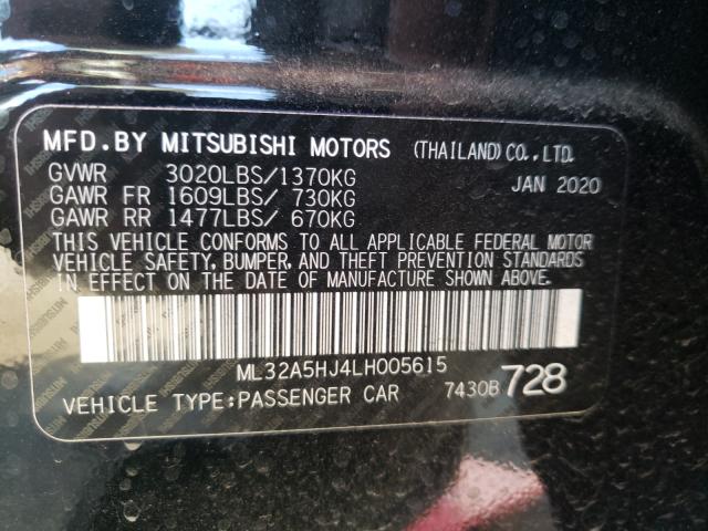 2020 MITSUBISHI MIRAGE LE ML32A5HJ4LH005615