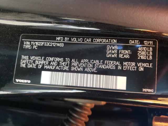 2012 VOLVO S60 T5 YV1622FS3C2121469