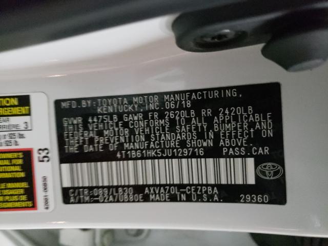 2018 TOYOTA CAMRY XSE 4T1B61HK5JU129716