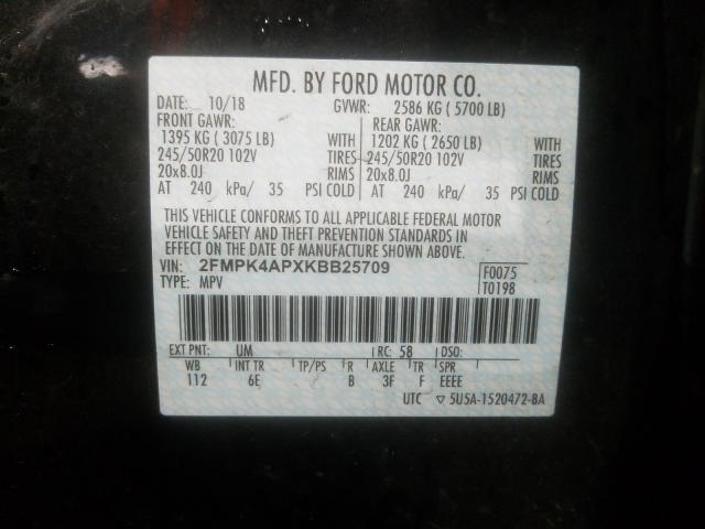 2019 FORD EDGE ST 2FMPK4APXKBB25709