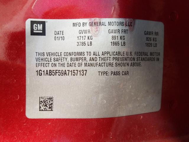 2010 CHEVROLET COBALT LS 1G1AB5F59A7157137