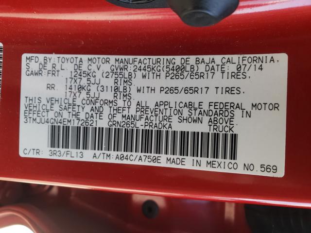 2014 TOYOTA TACOMA DOU 3TMJU4GN4EM172621