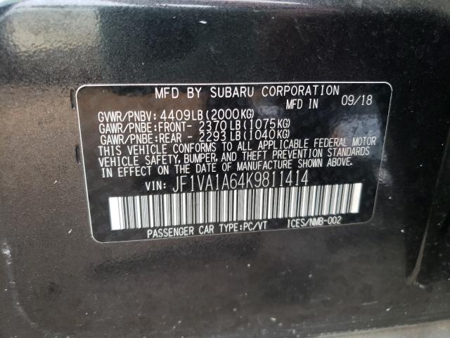 2019 SUBARU WRX JF1VA1A64K9811414