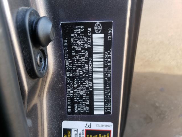 2017 TOYOTA CAMRY 4T1BF1FK8HU802849