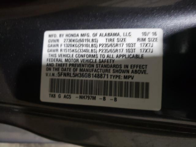 2016 HONDA ODYSSEY SE 5FNRL5H36GB148871