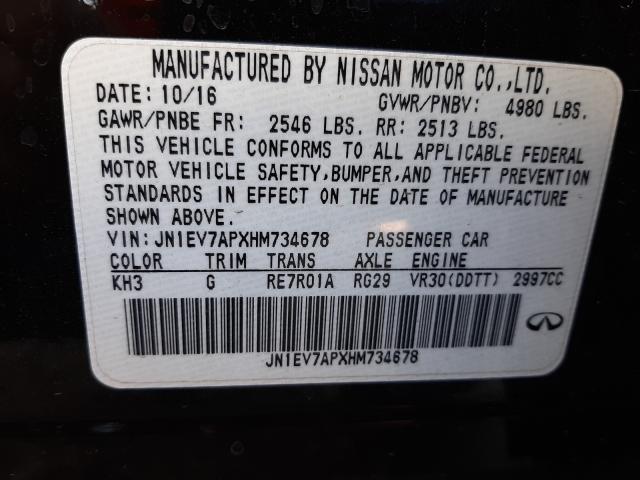 2017 INFINITI Q50 PREMIU JN1EV7APXHM734678