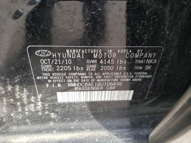 2011 HYUNDAI ELANTRA TO KMHDC8AE1BU106496