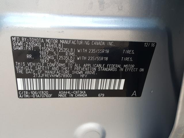 2017 TOYOTA RAV4 SE 2T3JFREV4HW578900