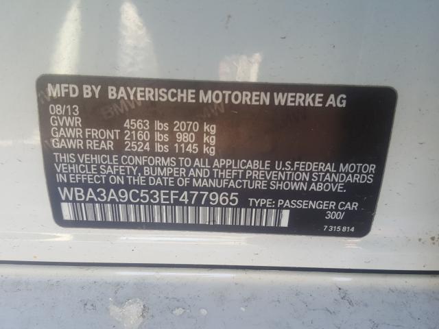 2014 BMW 335 I WBA3A9C53EF477965