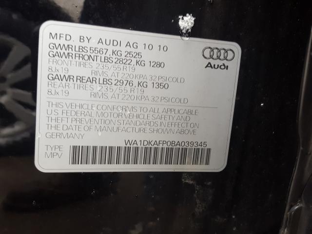 2011 AUDI Q5 PREMIUM WA1DKAFP0BA039345