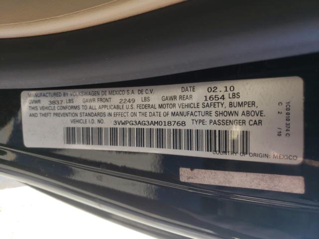 2010 VOLKSWAGEN NEW BEETLE 3VWPG3AG3AM018768