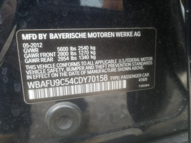 2012 BMW 550 XI WBAFU9C54CDY70158
