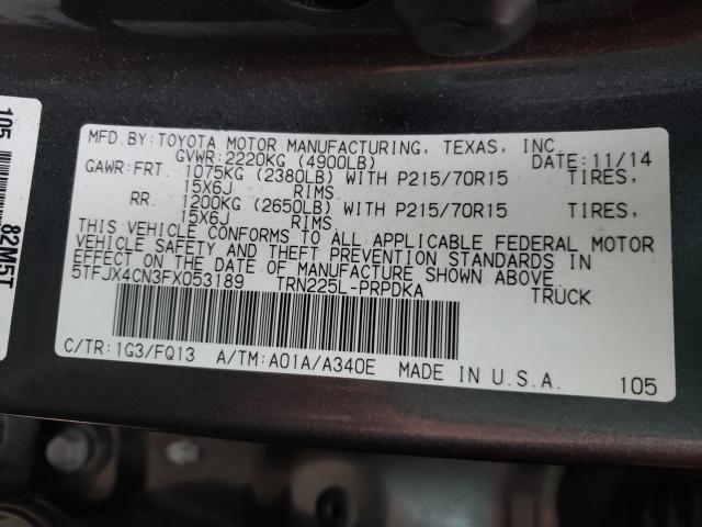 2015 TOYOTA TACOMA DOU 5TFJX4CN3FX053189