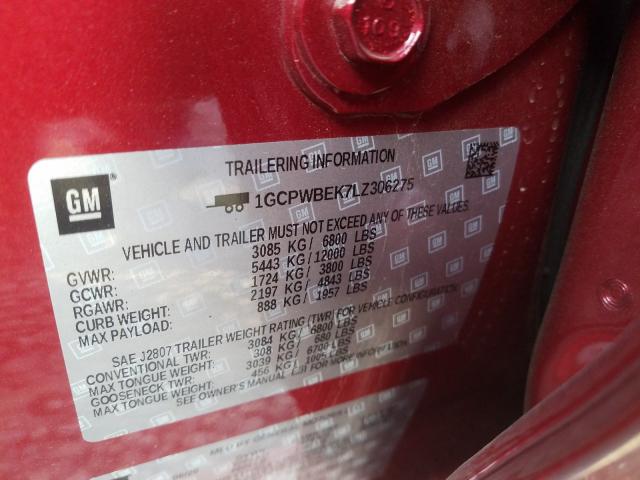 2020 CHEVROLET SILVERADO - 1GCPWBEK7LZ306275