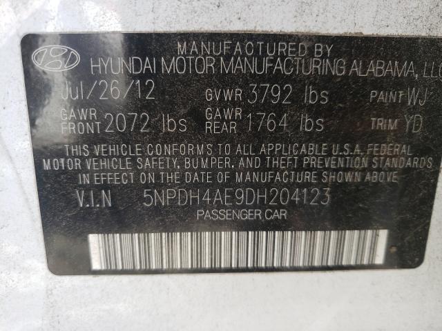 2013 HYUNDAI ELANTRA GL 5NPDH4AE9DH204123