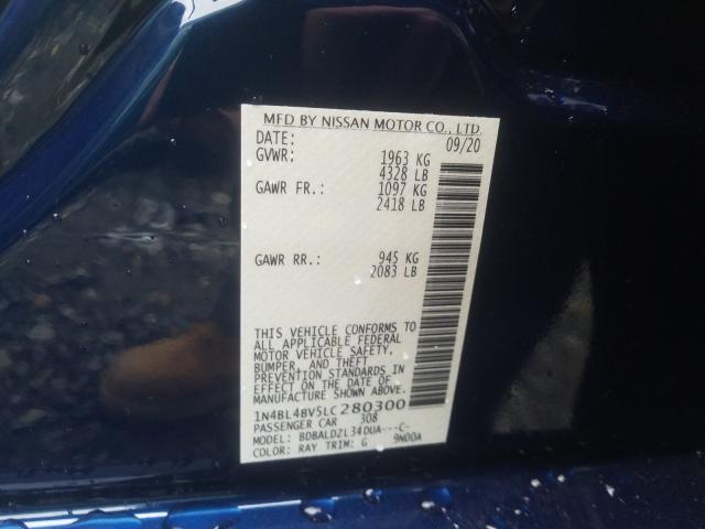 2020 NISSAN ALTIMA S 1N4BL4BV5LC280300