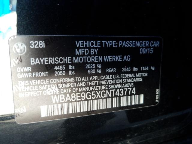 2016 BMW 328 I SULE - WBA8E9G5XGNT43774