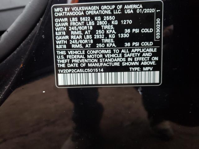 2020 VOLKSWAGEN ATLAS SE 1V2DP2CA5LC501514
