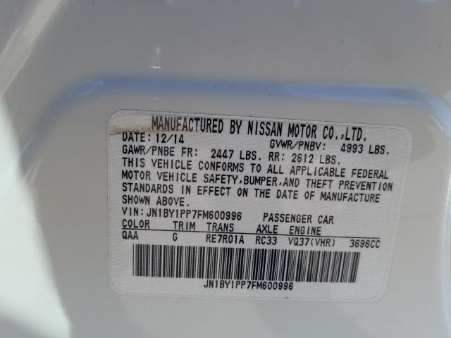 2015 INFINITI Q70L 3.7 JN1BY1PP7FM600996