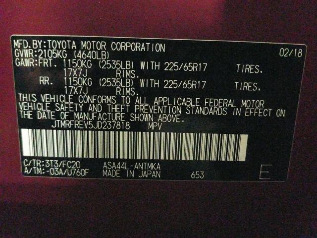 2018 TOYOTA RAV4 ADVEN JTMRFREV5JD237818