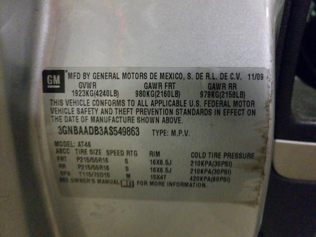 2010 CHEVROLET HHR LS 3GNBAADB3AS549863