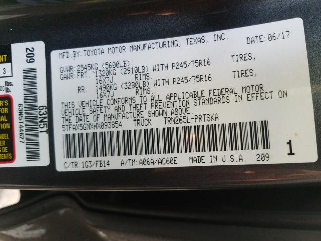 2017 TOYOTA TACOMA DOU 5TFAX5GNXHX093854