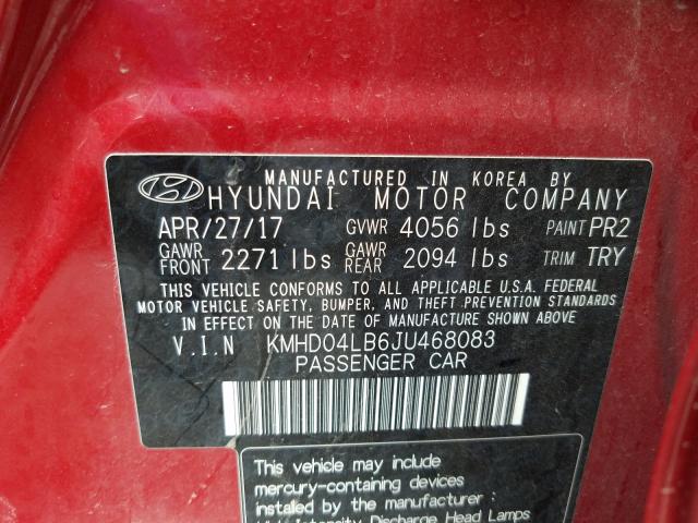2018 HYUNDAI ELANTRA SP - KMHD04LB6JU468083