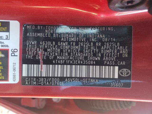 2014 TOYOTA CAMRY L - 4T4BF1FK3ER435084