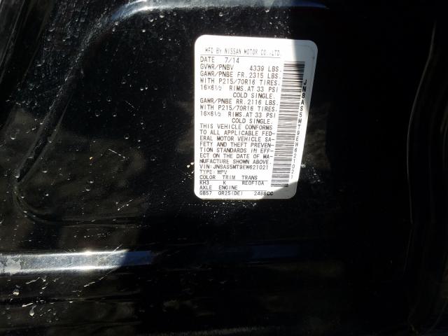 2014 NISSAN ROGUE SELE JN8AS5MT9EW621021