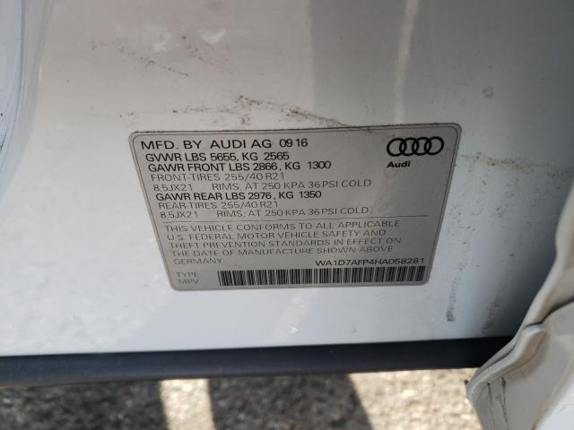 VIN WA1D7AFP4HA058281 2017 Audi Q5, Premium Plus S-... no.10