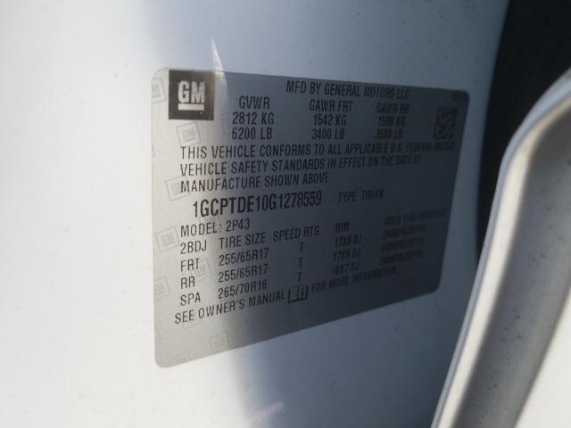2016 CHEVROLET COLORADO Z 1GCPTDE10G1278559