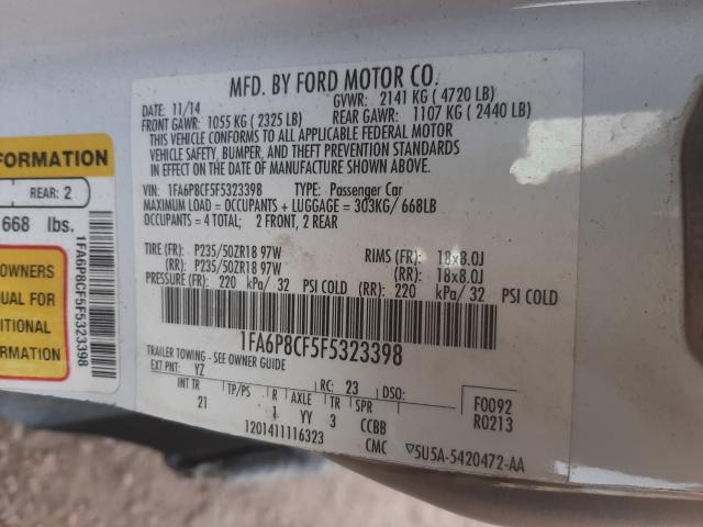 2015 FORD MUSTANG GT 1FA6P8CF5F5323398