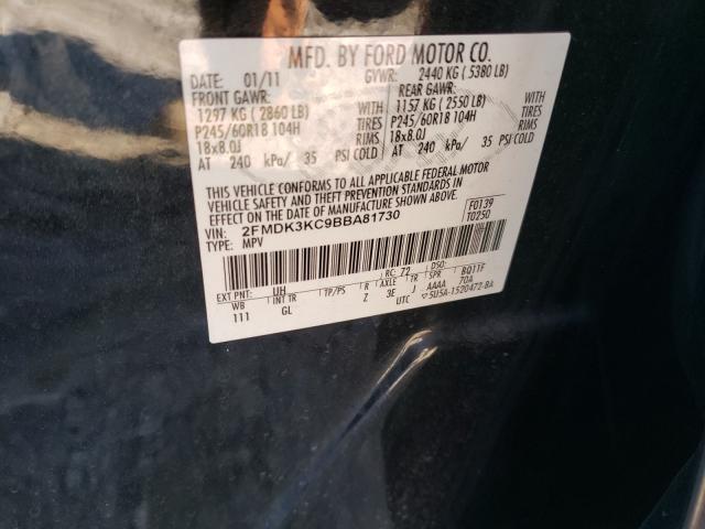 2011 FORD EDGE LIMIT 2FMDK3KC9BBA81730
