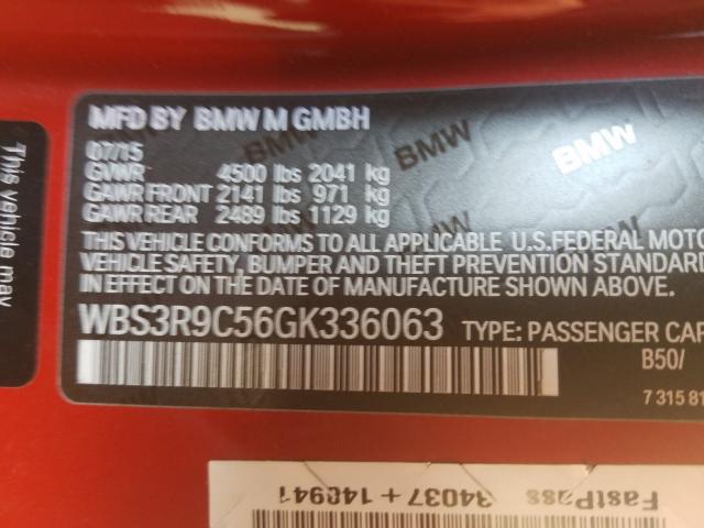 2016 BMW M4 WBS3R9C56GK336063