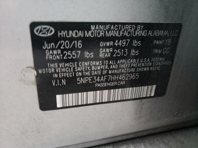 2017 HYUNDAI SONATA SPO 5NPE34AF7HH462965