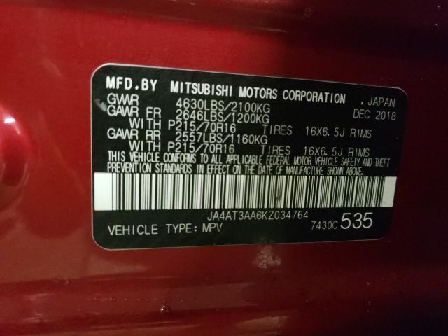 2019 MITSUBISHI ECLIPSE CR JA4AT3AA6KZ034764