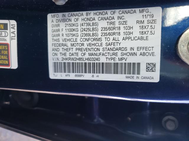 2020 HONDA CR-V EXL 2HKRW2H85LH603240