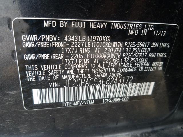 2014 SUBARU XV CROSSTR JF2GPACC3E8243172