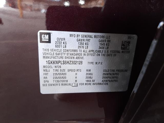 2017 GMC ACADIA DEN 1GKKNPLS6HZ302128