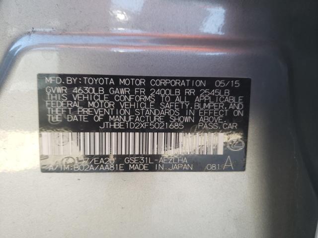 2015 LEXUS IS 350 JTHBE1D2XF5021685