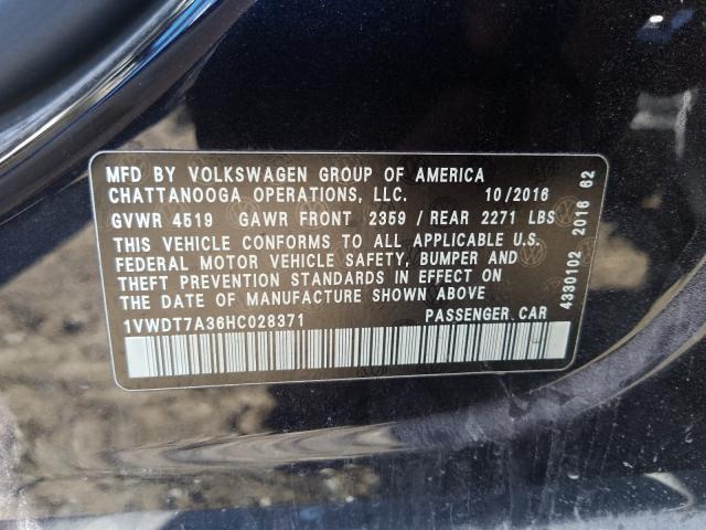 2017 VOLKSWAGEN PASSAT R-L 1VWDT7A36HC028371