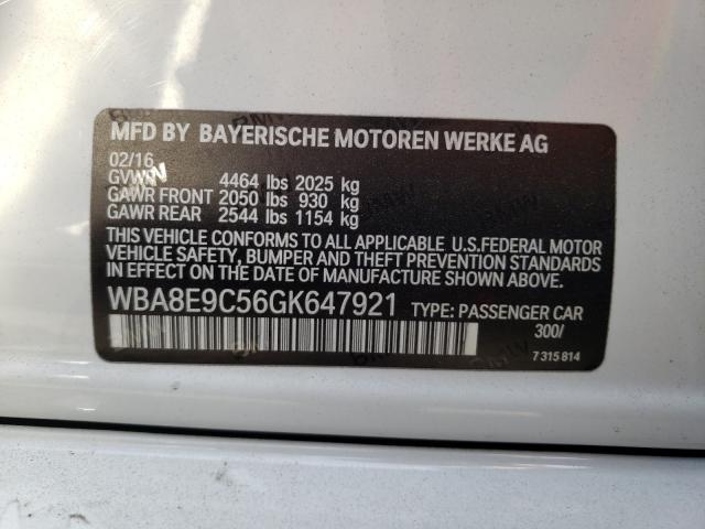 2016 BMW 328 I SULE WBA8E9C56GK647921