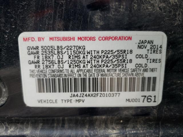 2015 MITSUBISHI OUTLANDER JA4JZ4AX2FZ010377
