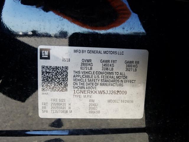 2018 CHEVROLET TRAVERSE P 1GNERKKW5JJ262009