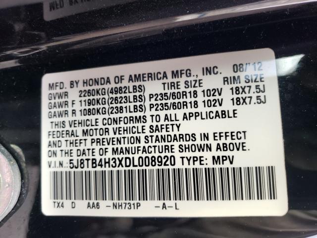 2013 ACURA RDX 5J8TB4H3XDL008920