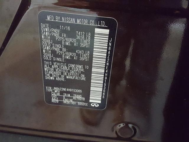 2017 INFINITI QX80 BASE - JN8AZ2NE4H9153065